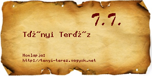 Tényi Teréz névjegykártya